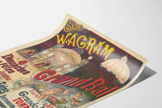 Vintage poster of Salle Wagram Grand Ball and Raffle