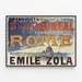 Póster vintage Le Journal commencera Rome por Émile Zola — cuadro enmarcado en la pared