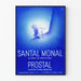 Vintage Santal Monal Prostal advertising poster in methylene blue