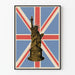Póster decorativo Save Liberty Is Your Trophy con Estatua de la Libertad y Bandera Británica