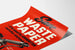 Póster vintage de Save Waste Paper, decoración mural comprometida