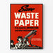Póster vintage de Save Waste Paper, decoración mural comprometida