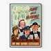 Póster vintage de propaganda « Ahorra mientras sirves »
