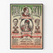 Póster vintage Scala con retratos y decoración teatral