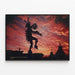 Póster de Danza Ceremonial Cherokee al Atardecer — cuadro enmarcado en la pared