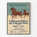 Póster vintage de la carrera de trineos tirados por caballos en Trabrenn-Platz de 1929
