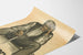 Vintage Swiss poster December 6 - Illustration of an elderly man sitting