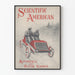 Póster vintage de Scientific American sobre automóviles y salidas