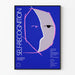 Artistic Poster Self-Recognition in blue and pink for wall decoration