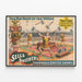 Vintage poster Sells Brothers Enormous United Shows - The Mighty Cradoc and the Great Roman Axes — framed artwork on a wall