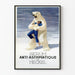 Vintage poster of Heckel's Anti-Asthmatic Serum with polar bear
