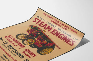 Vintage Steam Engines Poster - Historical Event 1974