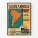 Vintage South America poster by R.M.S.P Liners - Maritime navigation poster