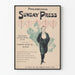 Póster vintage Philadelphia Sunday Press 1896 - Decoración mural retro