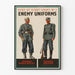 Póster de uniformes militares alemanes vintage