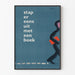 Blue Wall Poster 'Stap Er Eens Uit Met Een Boek' by Jan Bons