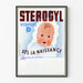 Póster vintage STEROGYL vitamina D para bebé