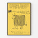 Decorative Poster Yellow Yak - Strange Beasts of the World