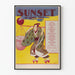 Póster Vintage Sunset Magazine abril de 1903 estilo japonés