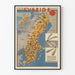 Póster Mapa Ilustrado de Suecia - Decoración de Pared Vintage