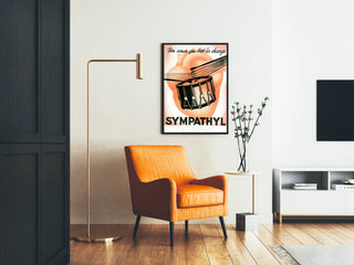Vintage poster Sympathyl Heartbeat and Drum