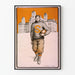 Póster vintage de jugador de fútbol americano de la Universidad de Syracuse 1903