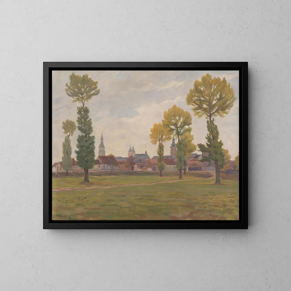 Trnava en otoño - Stefan Polkorb — cuadro enmarcado en la pared