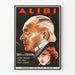 Póster vintage de película policial francesa Alibi