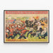 Póster vintage Barnum & Bailey - Batalla en Sudán — cuadro enmarcado en la pared