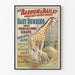 Póster vintage del circo Barnum & Bailey con jirafa bebé Bumberno