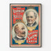 Póster vintage Barnum and Bailey Espectáculo más grande de la Tierra