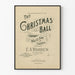Póster vintage de la bola de Navidad con partición musical