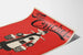 Póster vintage The Cricket Two Cents rojo y negro