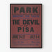 Póster vintage Teatro El Diablo de Pisa