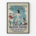 Póster vintage de teatro La ropa del emperador