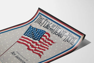 Vintage American flag poster - The Flag of My Heart and Home