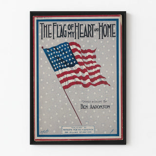 Vintage American flag poster - The Flag of My Heart and Home