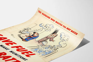 Vintage energy-saving poster - Save Fuel for Battle