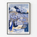 Póster vintage La antigua casa de campo en la colina
