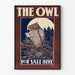 Póster vintage Búho y publicidad "The Owl"
