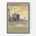 Póster vintage de Londres, Hospital St Thomas y Parlamento