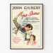 Póster vintage de cine The Show con John Gilbert