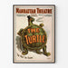 Póster vintage de teatro Manhattan The Turtle