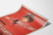 Vintage poster The Web of Desire with female portrait and spider webs