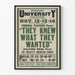 Póster de teatro vintage They Knew What They Wanted