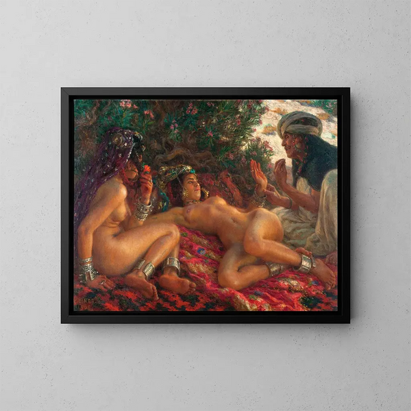 La mensajera de Satanás - Étienne Dinet — cuadro enmarcado en la pared