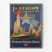 Póster vintage 'A Europa a la Americana' United States Lines