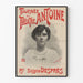 Póster vintage de la Gira del Teatro Antoine con Mlle Suzanne Després