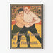 Póster vintage del torneo de lucha de Lieja en La Fontaine