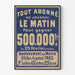 Vintage advertising poster for the newspaper Le Matin